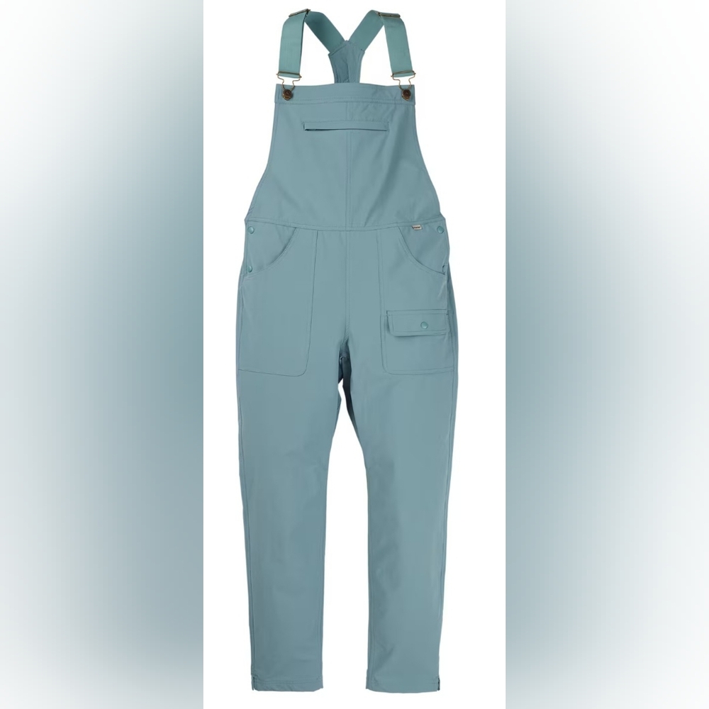 Burton Women's Chaseview Overalls Size 27 Trellis Blue Minimalist